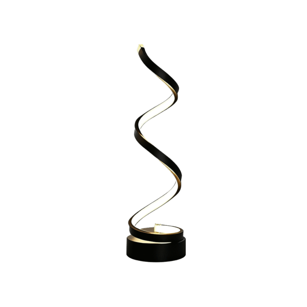 Spiral-shaped table lamp, a metal table lamp suitable for study and work, a simple bedside table ambient light
