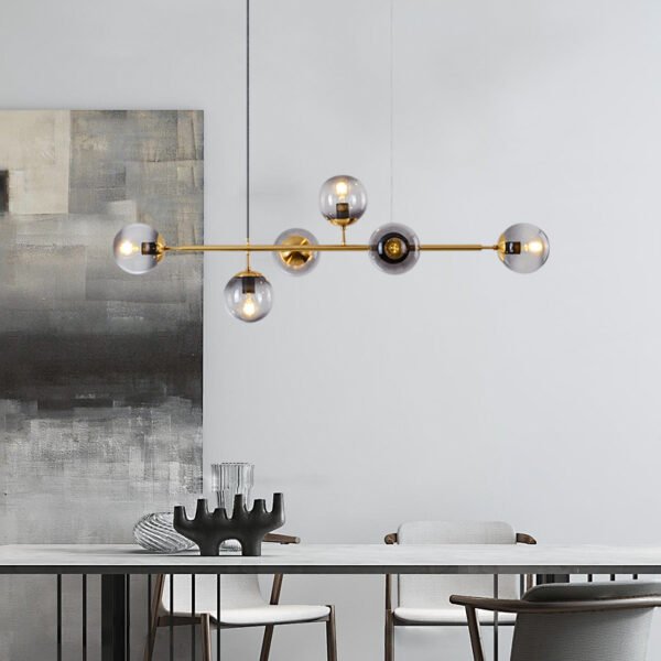 Postmodern minimalist glass ball ceiling lights for dining room
