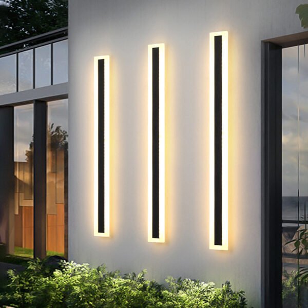 Rectangular acrylic waterproof outdoor wall lamp